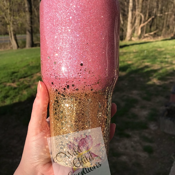 Glitter Tumbler/Glitter Yeti/Glitter dipped/Glitter ombre/Glitter Cup/No Decal/Yeti/Ozark Trail/Hogg/RTIC/Stainless Steel Tumbler