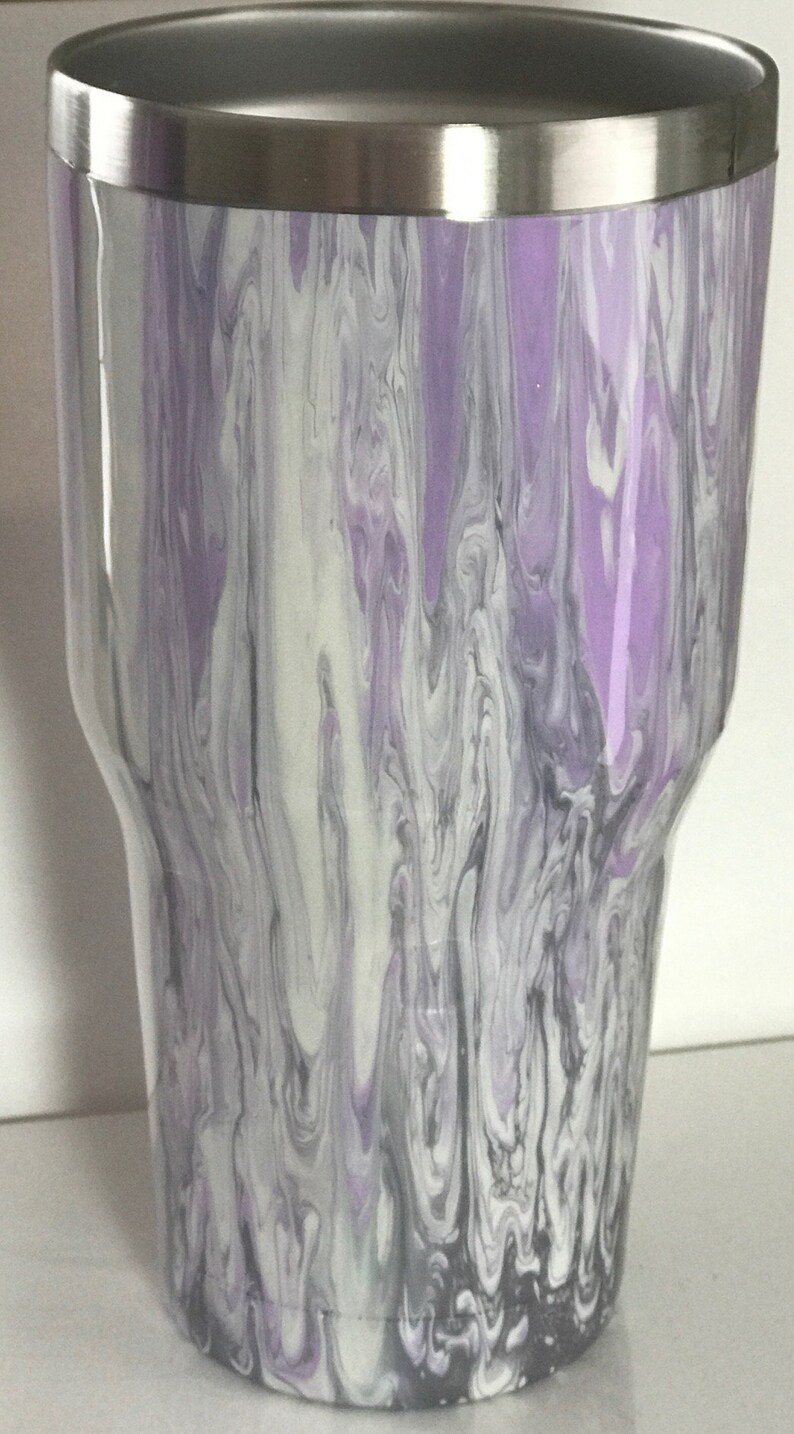 Acrylic pour Tumbler/Paint Pour Cup/Paint Drip/Monogram Paint Etsy