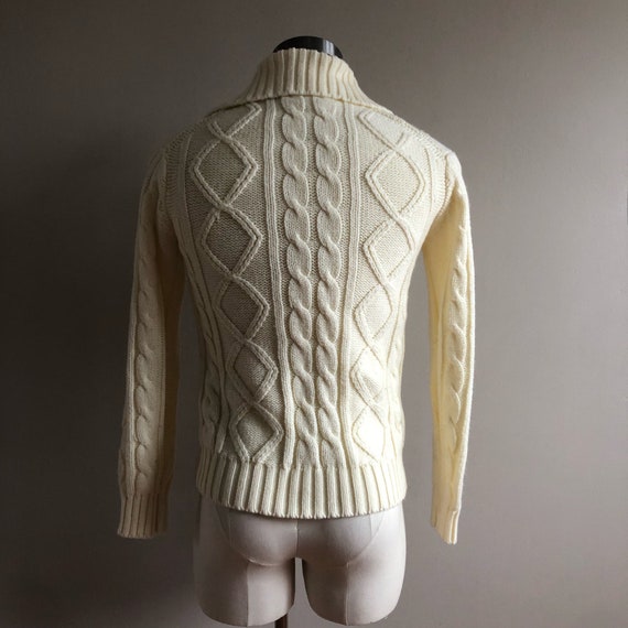 Size Medium Sears Kings Road Cable Knit Collared … - image 4
