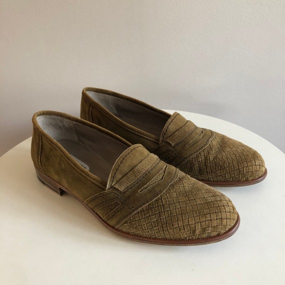 Suede Woven Bally Loafers