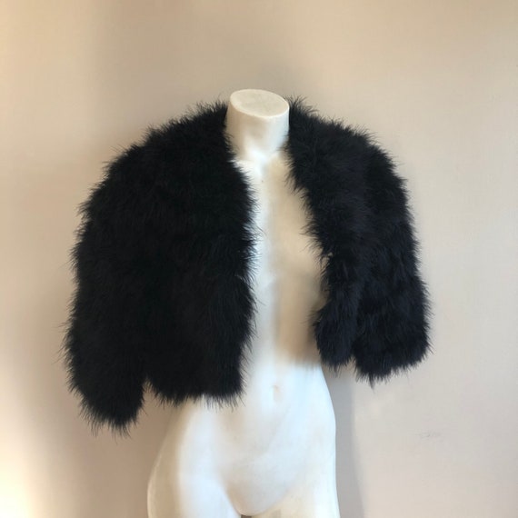 Cropped Marabou Coat