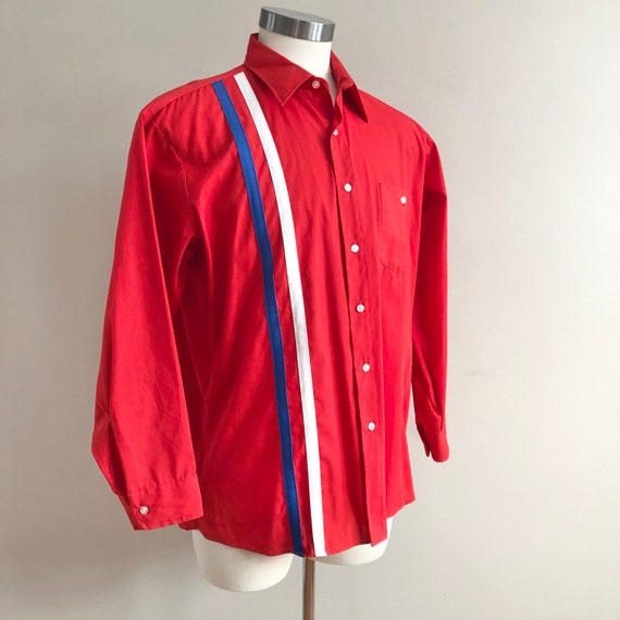 Size XL Retro Racing Strip WorkWear Shirt - image 2