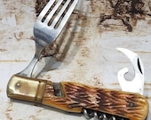 Vintage Japan Half Hobo Fork Pocket Knife