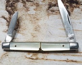 Vintage Japan Sabre Imitation Pearl 2 Blade Pocket Knife