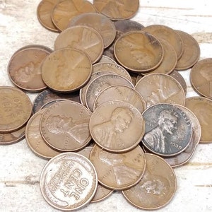 Lot of 50 Wheat Pennies, Wheat Penny Roll, Wheat Cents, US Coins image 1