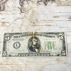 1934 5 Dollar Note Lincoln Federal Reserve United States Five Dollar Bill