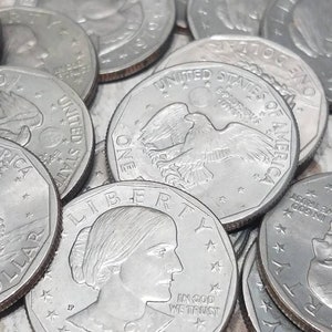 Lot of 1 Randomly Pulled Susan B Anthony Dollar, Susan B Anthony US Dollar, Old Money,