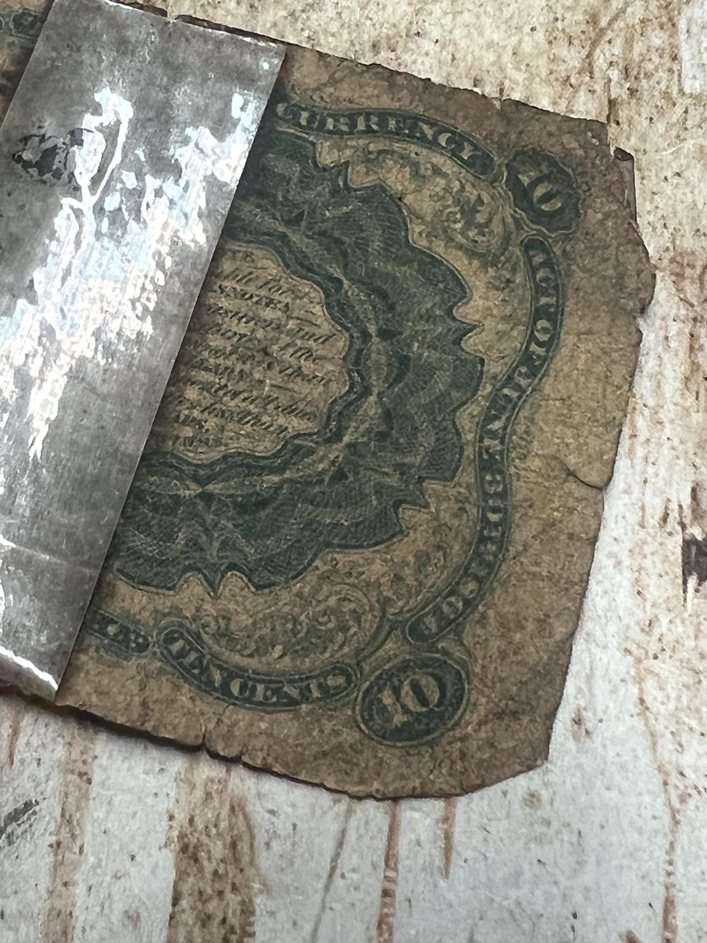 Vintage Authentic United States Fractional Currency Paper Money 10 ...