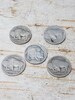 Lot of 5 Buffalo Nickels, Indian Head Nickels, Five Cent Piece, 1913 to 1938, United States Currency, Old Coins, Five Nickels, Old Money 