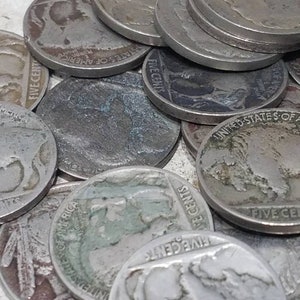 Single Buffalo Nickel, Old Buffalo Nickel, Old Coins, USA Currency, Coin Lot, Readable Date Buffalo Nickel, Indian Head nickel, Estate Coin image 2