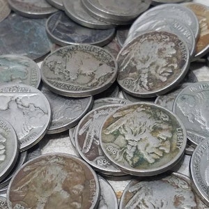 Single Buffalo Nickel, Old Buffalo Nickel, Old Coins, USA Currency, Coin Lot, Readable Date Buffalo Nickel, Indian Head nickel, Estate Coin image 1