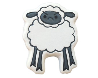 Cranky Sheep Pin / Brooch