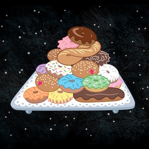 Donuts in Outer Space Carte de voeux • 2001 : Une odyssée de l'espace inspirée • l'espace • carte amusante • carte de voeux étrange • carte de voeux inhabituelle