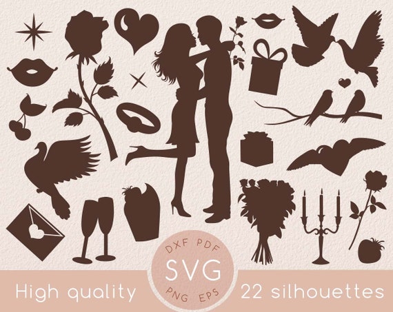 Feliz día de San Valentín silueta pareja dibujo svg set - Etsy México Feliz día de San Valentín silueta pareja dibujo svg set - Etsy México