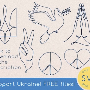 BEZPŁATNE POBIERANIE, Wspieraj Ukrainę, Gołąb svg, Zatrzymaj wojnę, Rysunek znaku pokoju jedną linią, Ukraińska sztuka pojedynczej linii, Gołąb, Modlące się ręce
