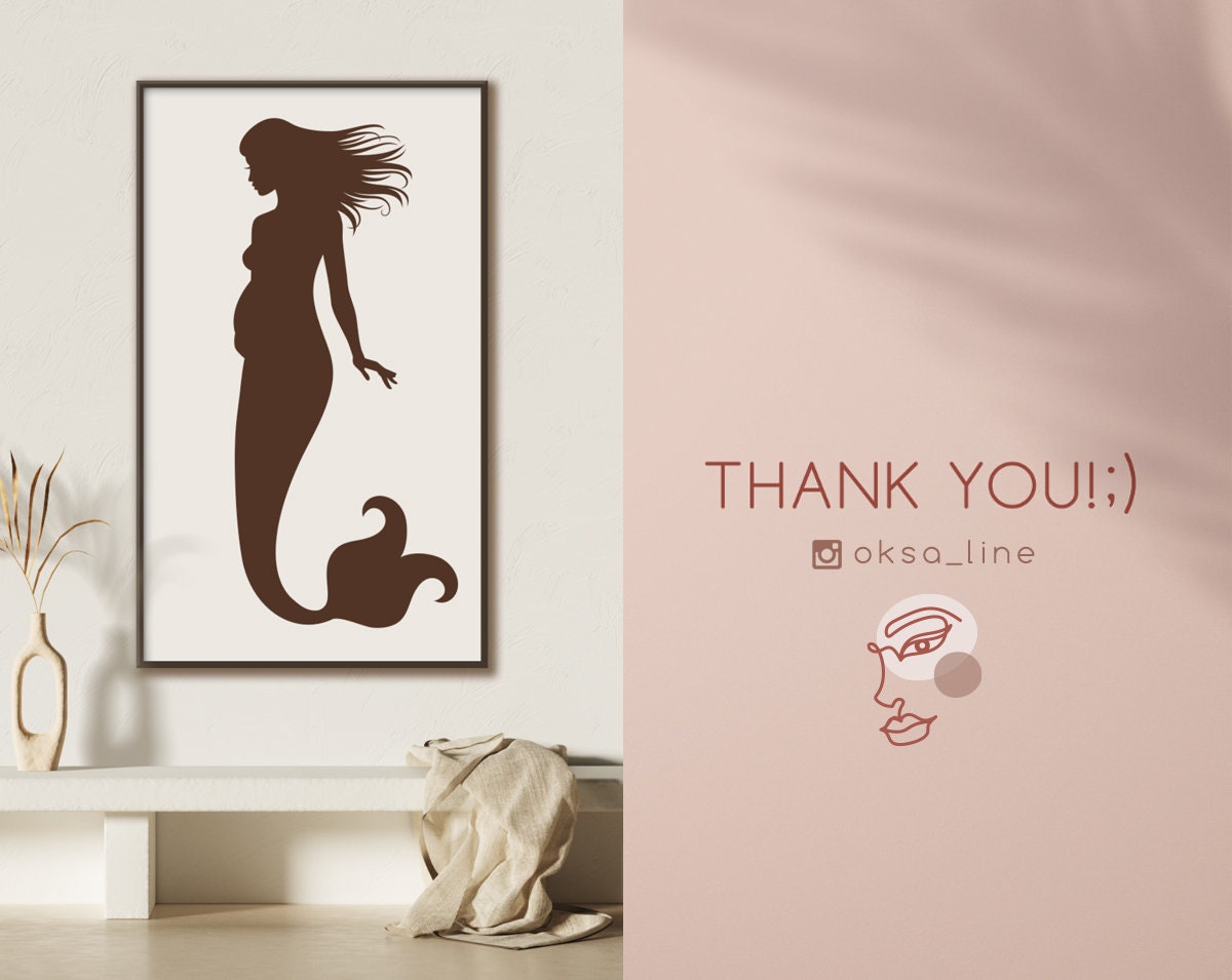 Pregnant Mermaid SVG