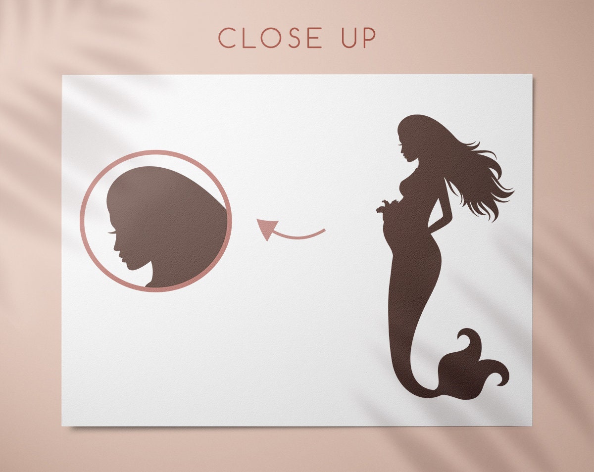 Pregnant Mermaid SVG