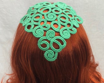 Religious Head Covering, Womens Kippah, Kippa, Kippot, Yarmulke, Yamaka, Head Covering, Green Swirls