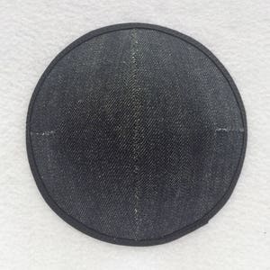 Denim Kippah, Kippot, Kippa, Yarmulke, Yamaka, Head Covering, Black or White Denim