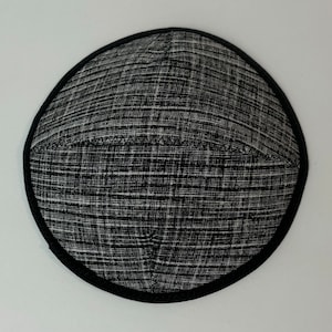 Kippah, Kippot, Kippa, Yarmulke, Yamaka, Head Covering, Black and White Denim