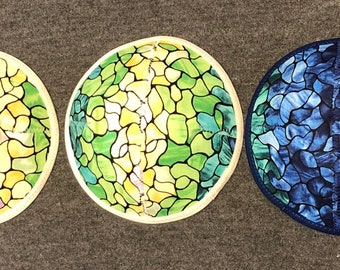 Stained Glass Pebbles Kippah, Kippot, Kippa, Yarmulke, Yamaka, Head Covering
