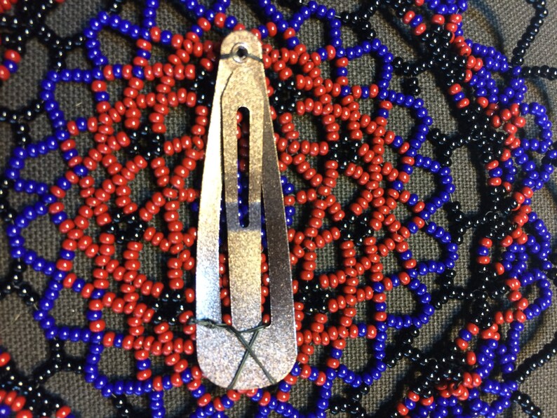 Yarmulke Head Covering Blue Red /& Black Glass Beads Womens Kippa Beaded Kippot Beaded Kippah