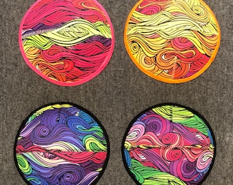 Wavy Swirls Kippah, Kippot, Kippa, Yarmulke, Yamaka, Head Covering