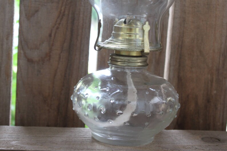 Hobnail Glass Oil Lamp Vintage 1960 S Lamplight Farms Hobnail Glass Oil Lamp Vintage 1960 S