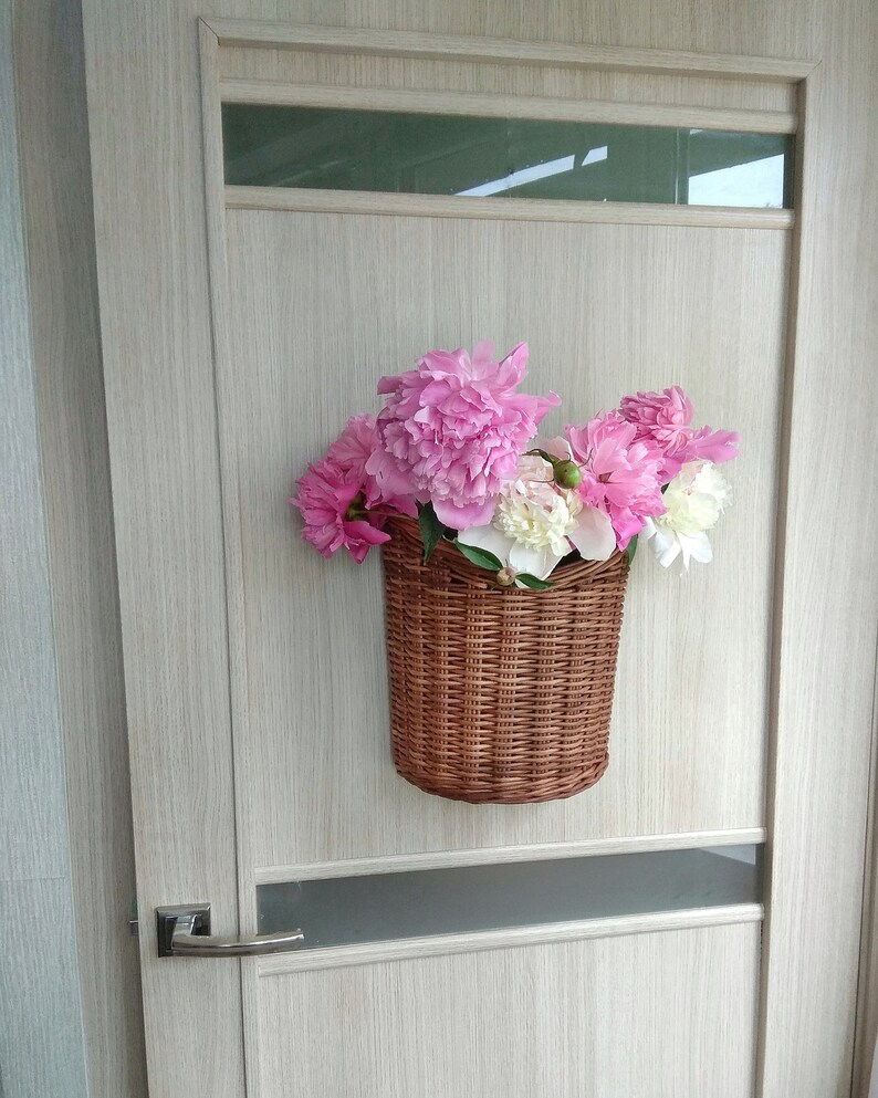 Door Basket Outdoor Wreath Flower Girl Wall Baskets For Image 0
