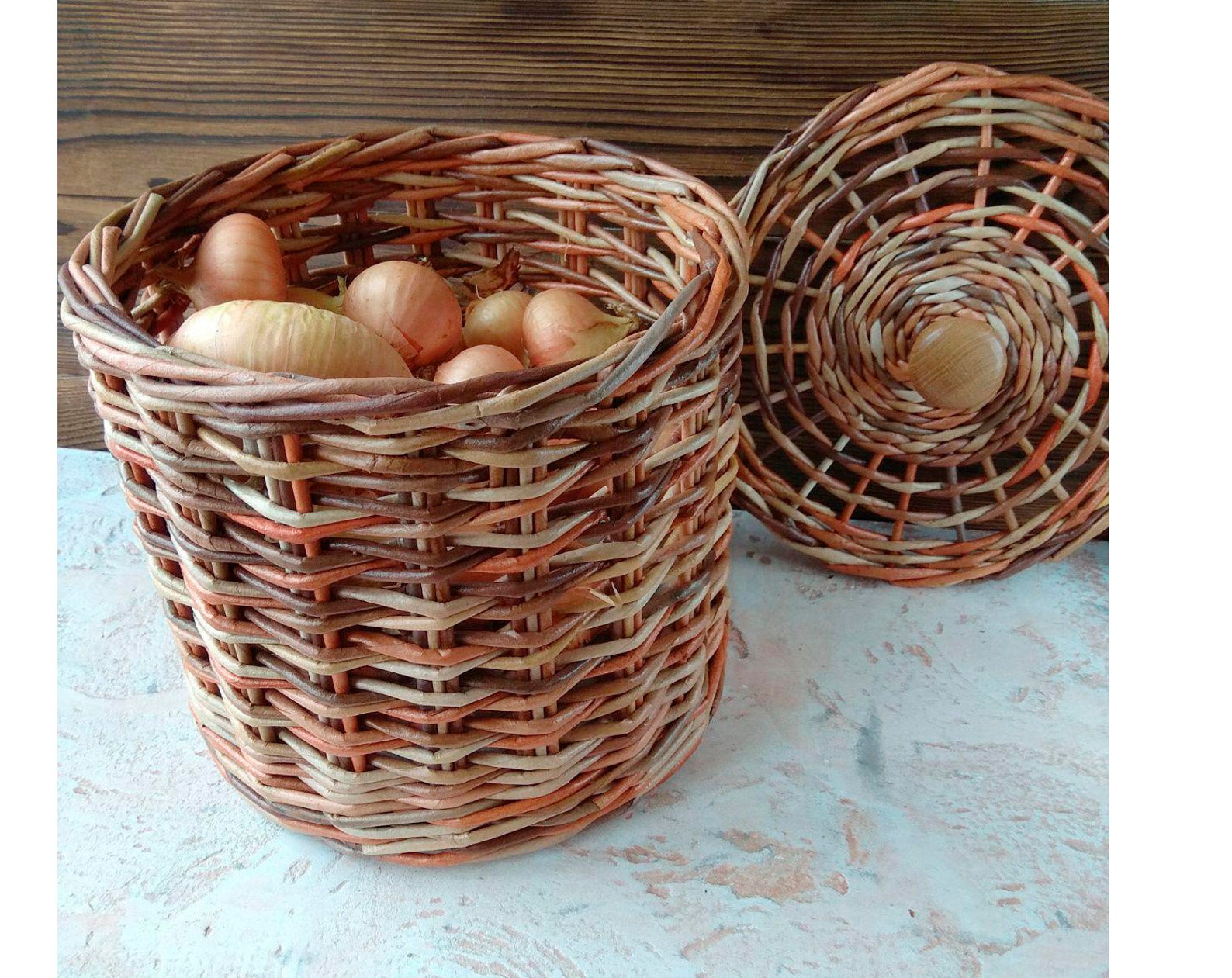 Onion basket Storage for shallots or Elephant Garlic Onion and Etsy