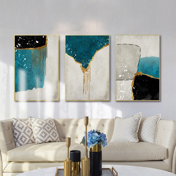 Turquoise Wall Art Etsy