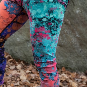 Retro hypersplatter unisex tights for climbing yoga fitness running dancing ultimate frisbee and pilates