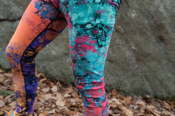 Retro Hypersplatter Unisex Tights for Climbing Yoga Fitness Running Dancing Ultimate Frisbee and Pilates Etsy