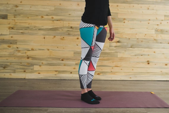 Triangle Pattern Unisex Leggings for Climbing Yoga Fitness Cycling Running  Dancing Ultimate Frisbee and Pilates 