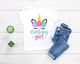 Unicorn Birthday Shirt, Birthday shirt girl, Unicorn shirt birthday girl, Unicorn shirt girl, Birthday tshirt for girl, Birthday tshirt