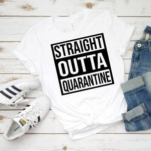 Straight outta quarantine Shirt, Social distancing tee, Social distancing tee shirt men, quarantine shirt, Isolation Shirt, Unisex tshirt