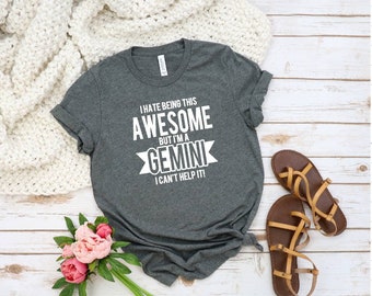 Gemini Shirt, Gemini Tshirt,  Gemini Birthday Shirt, June Birthday Gift, Gemini, Gemini Gift, Zodiac Sign, Astrology, May Birthday Gift