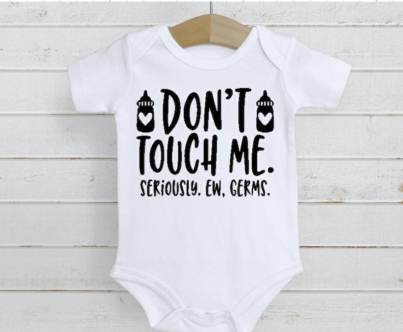 Don/'t Touch Me Germs Funny Baby Bodysuit Shirt