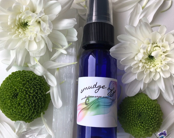 Smudge Off Clearing Mist / Mind Body and Spirit / Aura Clearing Spray / Sage / Smokeless / Energy Healing