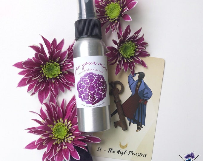 Open Your Mind Mist / Mind Body and Spirit / Chakra Balance Spray / Crown / Sahasrara / 7th Chakra / Brow / The Divine / Energy Healing