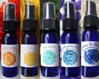 Chakra Mister Set / Mind Body and Spirit / Chakra Balance Oils / Energy Healing Spray