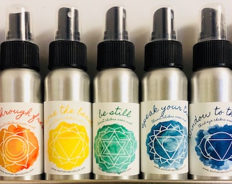 Chakra Mister Set / Mind Body and Spirit / Chakra Balance Oils / Energy Healing Spray