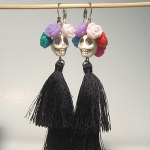 Day of the dead earrings-Aretes de Catrinas Dia de Muertos.