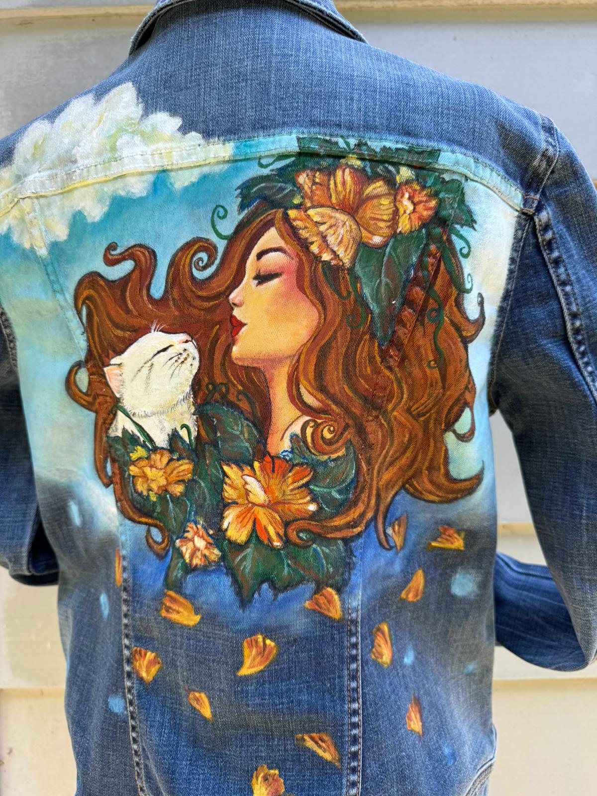 ★THE MUSEUM VISITOR★ HAND PAINTED DENIM JACKET PINK 10121 il_340x270.4646171337_dy5a.jpg