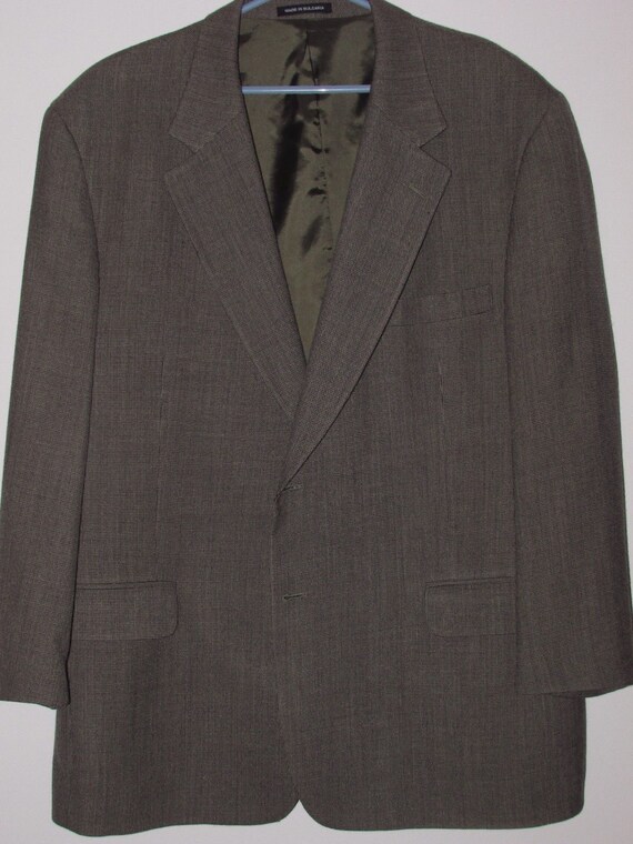 Savile Row Macy's Men's Jacket Single Vent 100% Wool Brown Nailhead Savile Row Macy's Men's Jacket Single Vent 100% Wool Brown Nailhead