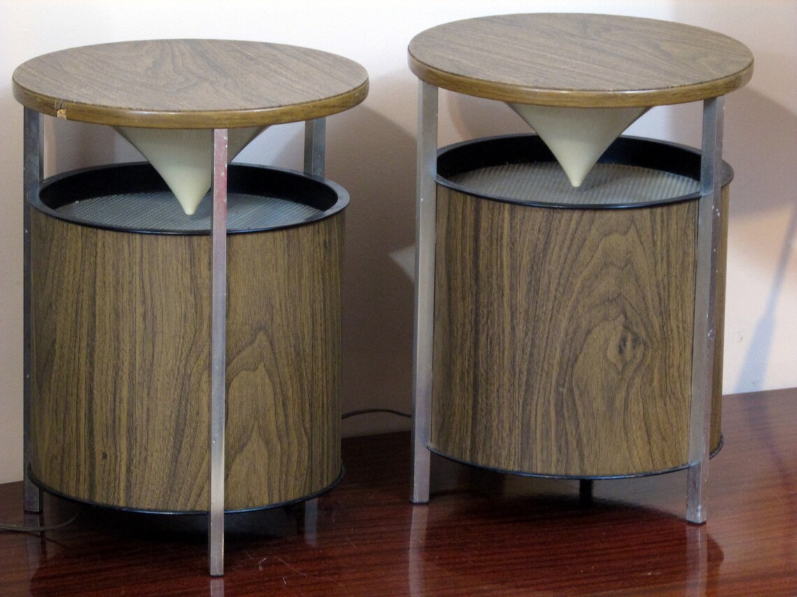 Vintage MCM Zenith Circle of Sound Stereo Speakers Mid Century Etsy