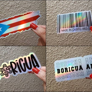 Holographic Boricua | Made in Puerto Rico | Boricua AF Stickers, Permanent Weatherproof for Laptops, Cellphones, Car Decals, Journal