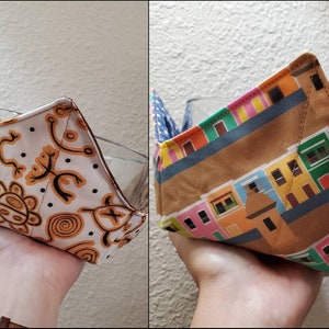 Puerto Rican Taino Symbols Coqui Old San Juan Microwave Bowl Cozy / Reversible Reusable Potholder / Hot pad / Cold pad / Ice Cream Cozy