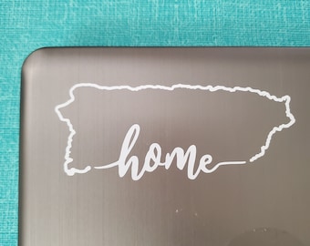 Puerto Rico Home Stickers, Permanent Waterproof to Personalized Laptops, Cellphones, Car Decals, Journal