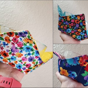 Lebendige Blumen Mikrowellenschüssel gemütlich / Wendbare Wiederverwendbare Topflappen / Heißes Pad / Kaltes Pad / Suppenschüssel gemütlich / Eis Cozy